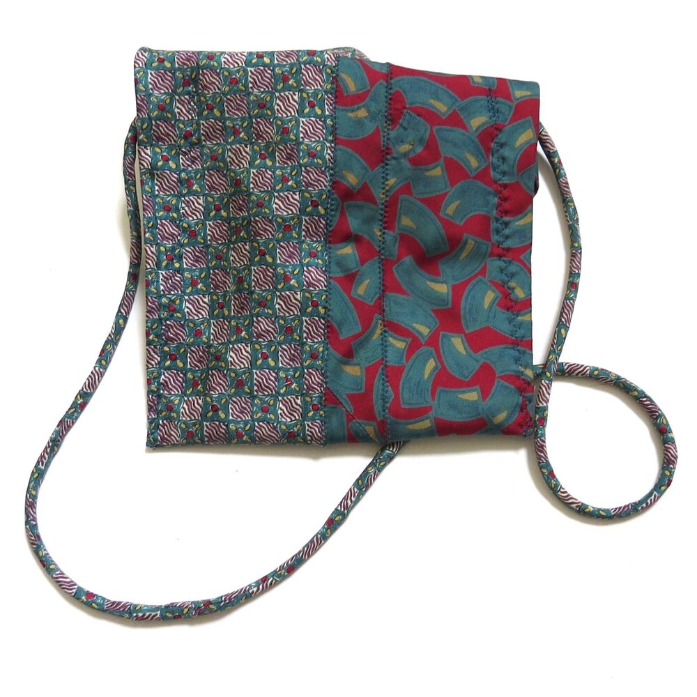 Upcycled Repurposed Shoulder Bag of silk neckties   EUC - Picture 6 of 8